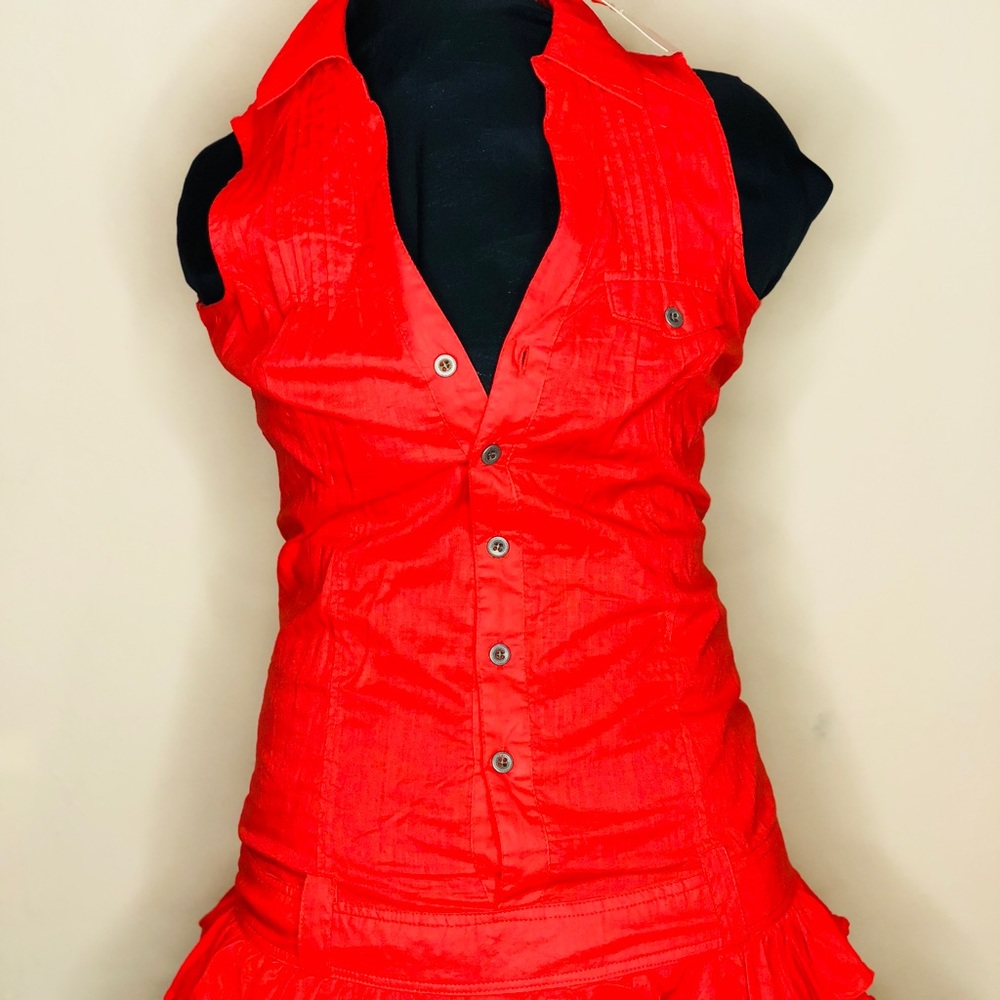 Little Red Dress with Ruffles